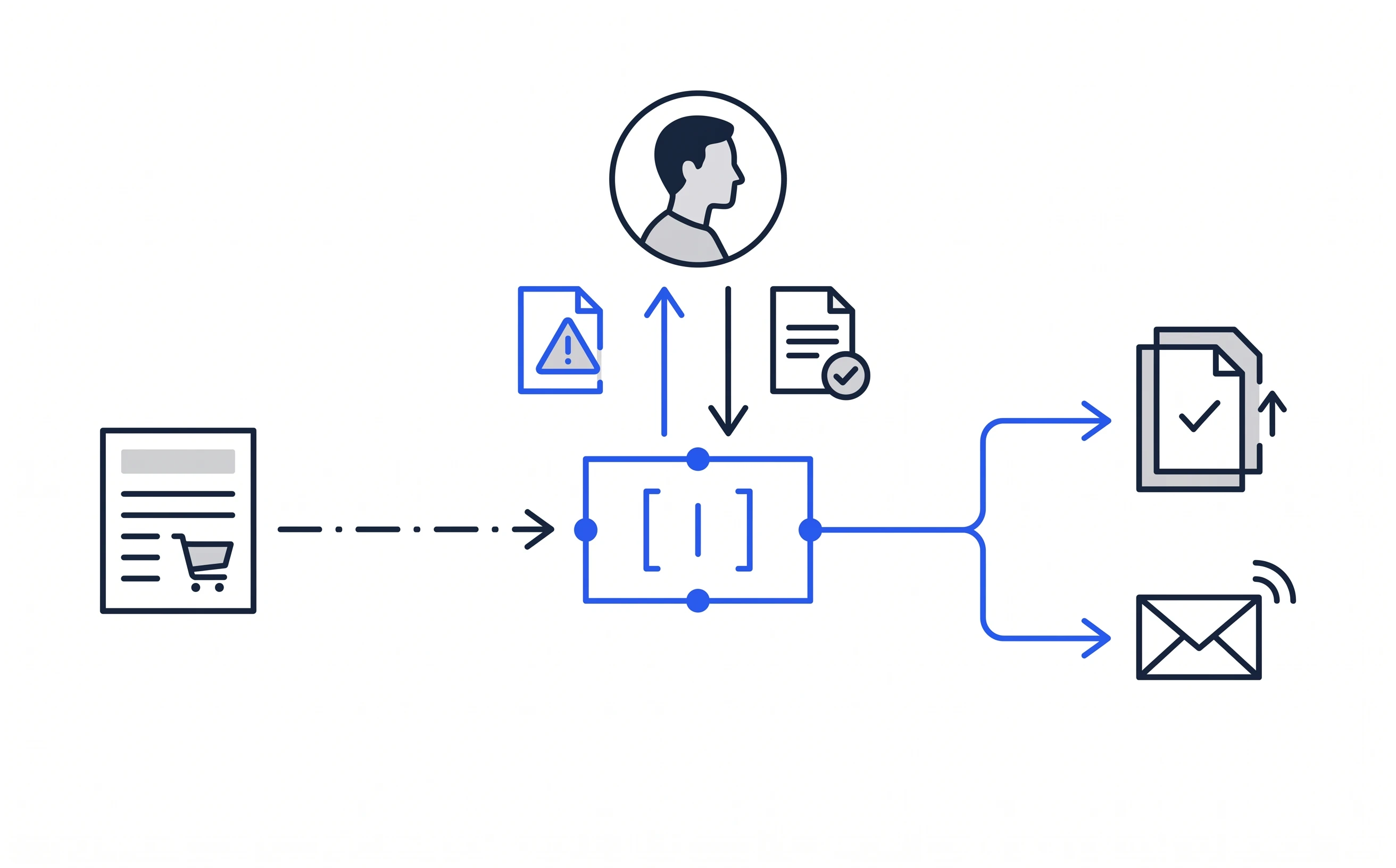 AI asking a manager for guidance before completing a business task